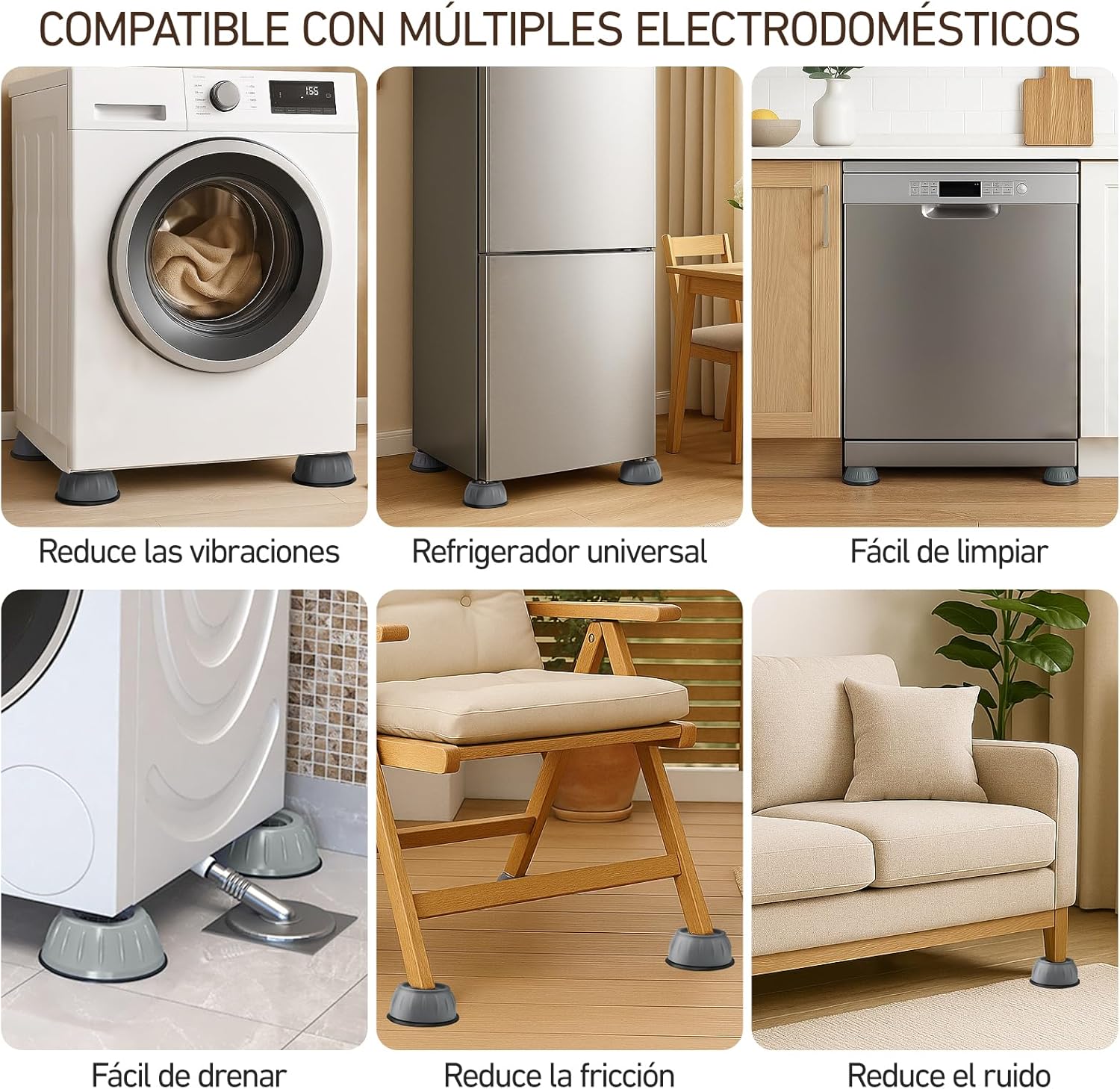 Soportes Elevadores para Muebles (Pack x4)
